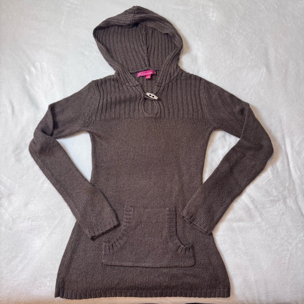 SO Women's Brown Hooded Sweater